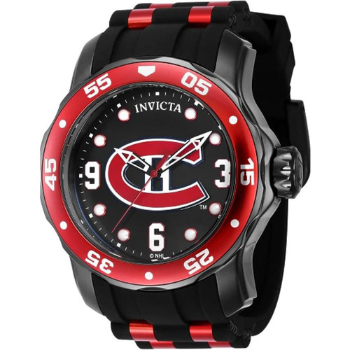 Invicta Men's 42662 NHL Montreal Canadiens Quartz Black Dial Color